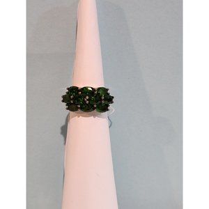 Women's Size 5 New With Tags Rare 5.23 Cts Chrome Diopside Gemstones Set In Beau